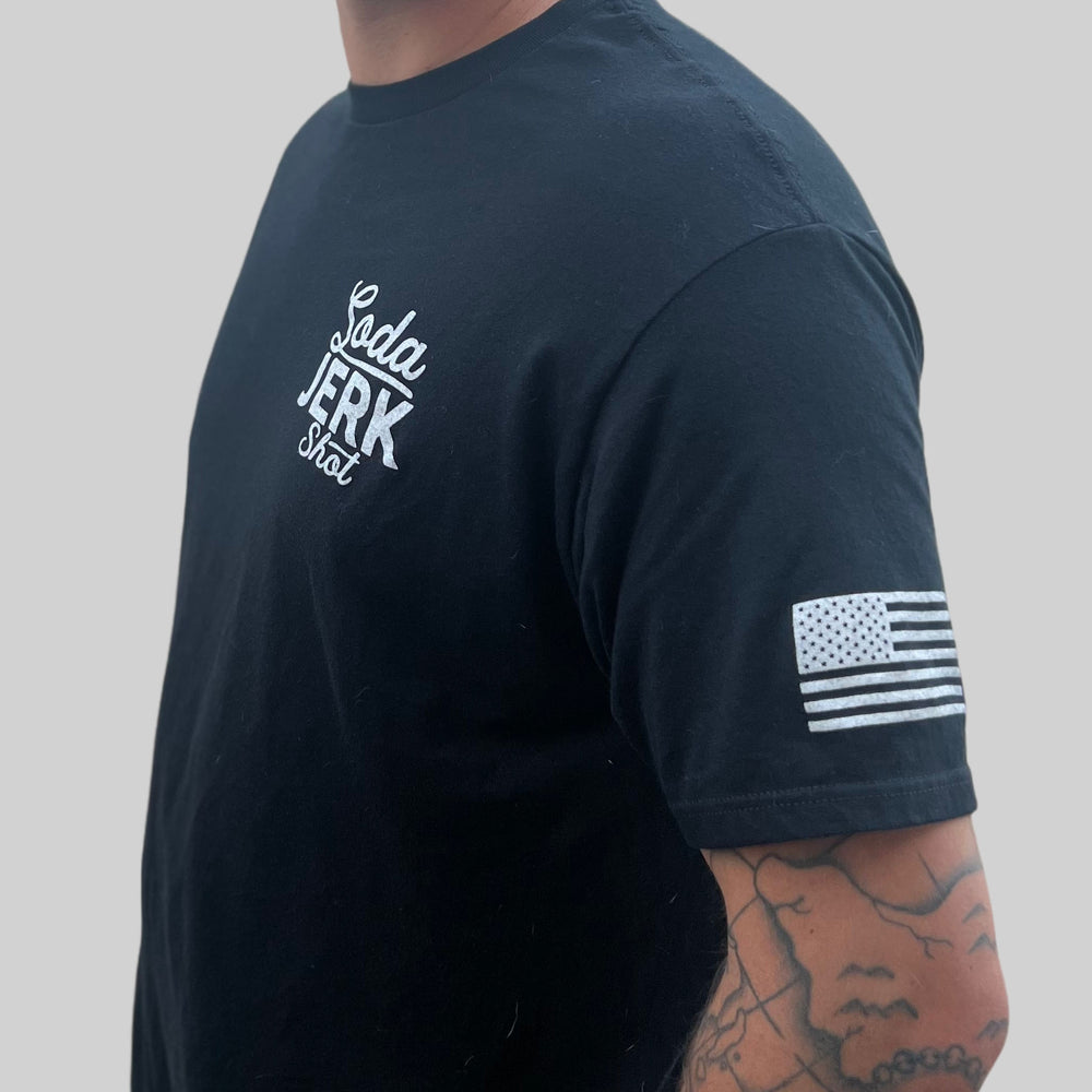 
                      
                        Soda Jerk Shot Classic Black Tee
                      
                    